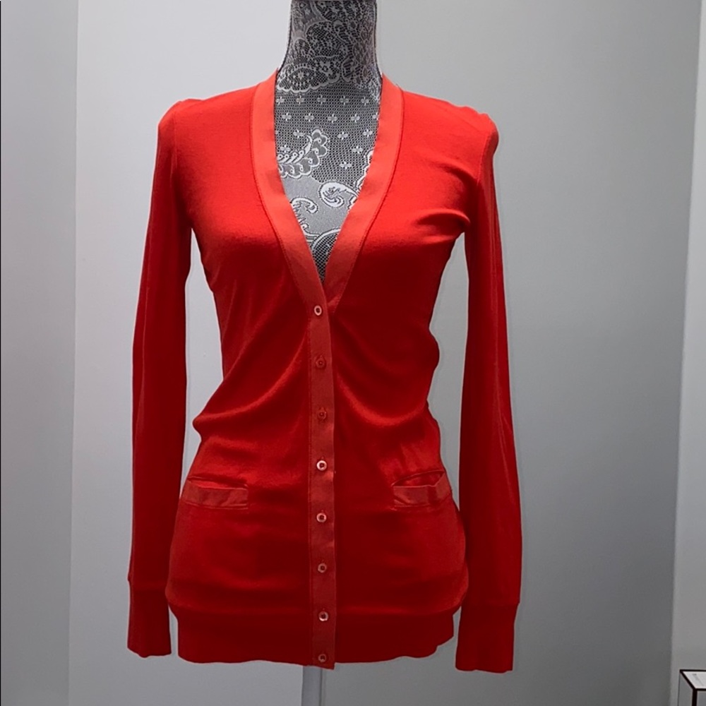 Orange cotton cardigan - J.Crew